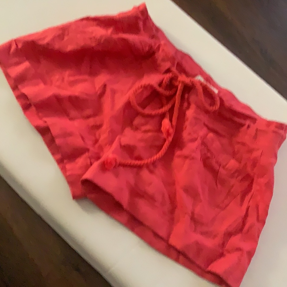 AMERICAN BRAND CORAL ORANGE MINI SHORTS SZ 29